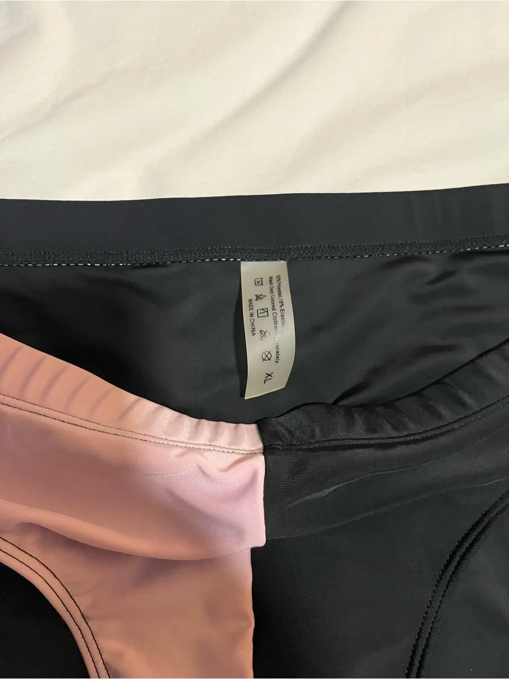 Men’s swim brief- Black & Light Pink
